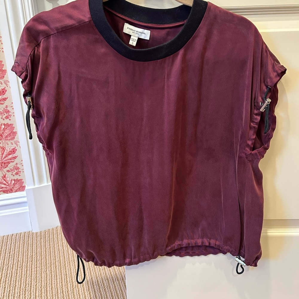 Red and Black Drawstring T-Shirt